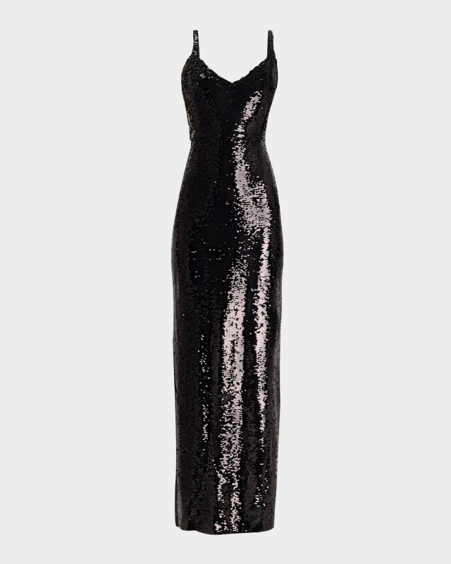 Karma Sequined Sleeveless Maxi Dress